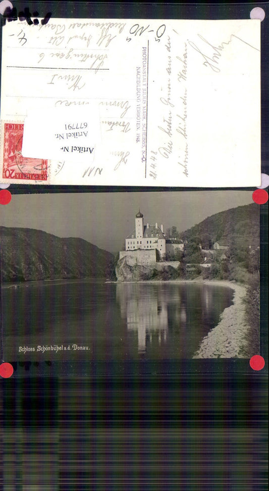 677791 Photo postcard Schönbühel Castle on the Danube Aggsbach village