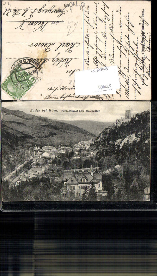 677900 Baden near Vienna Helenental Rauheneck Ruin 