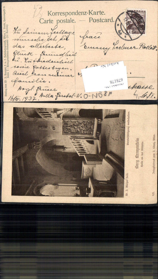 678178 WJ Burger fec. Burg Kreuzenstein b. Korneuburg