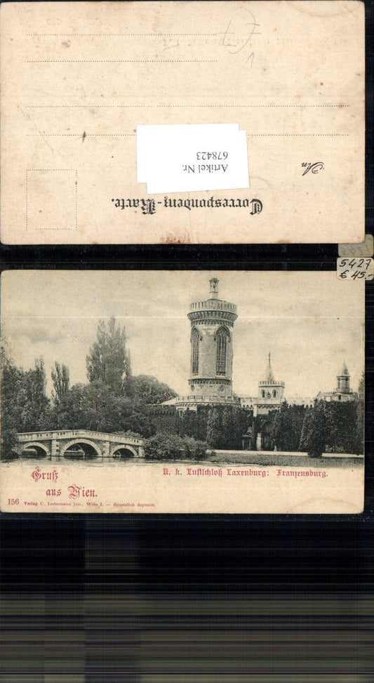 678423 Greetings from Vienna Laxenburg Franzensburg pub Ledermann 156