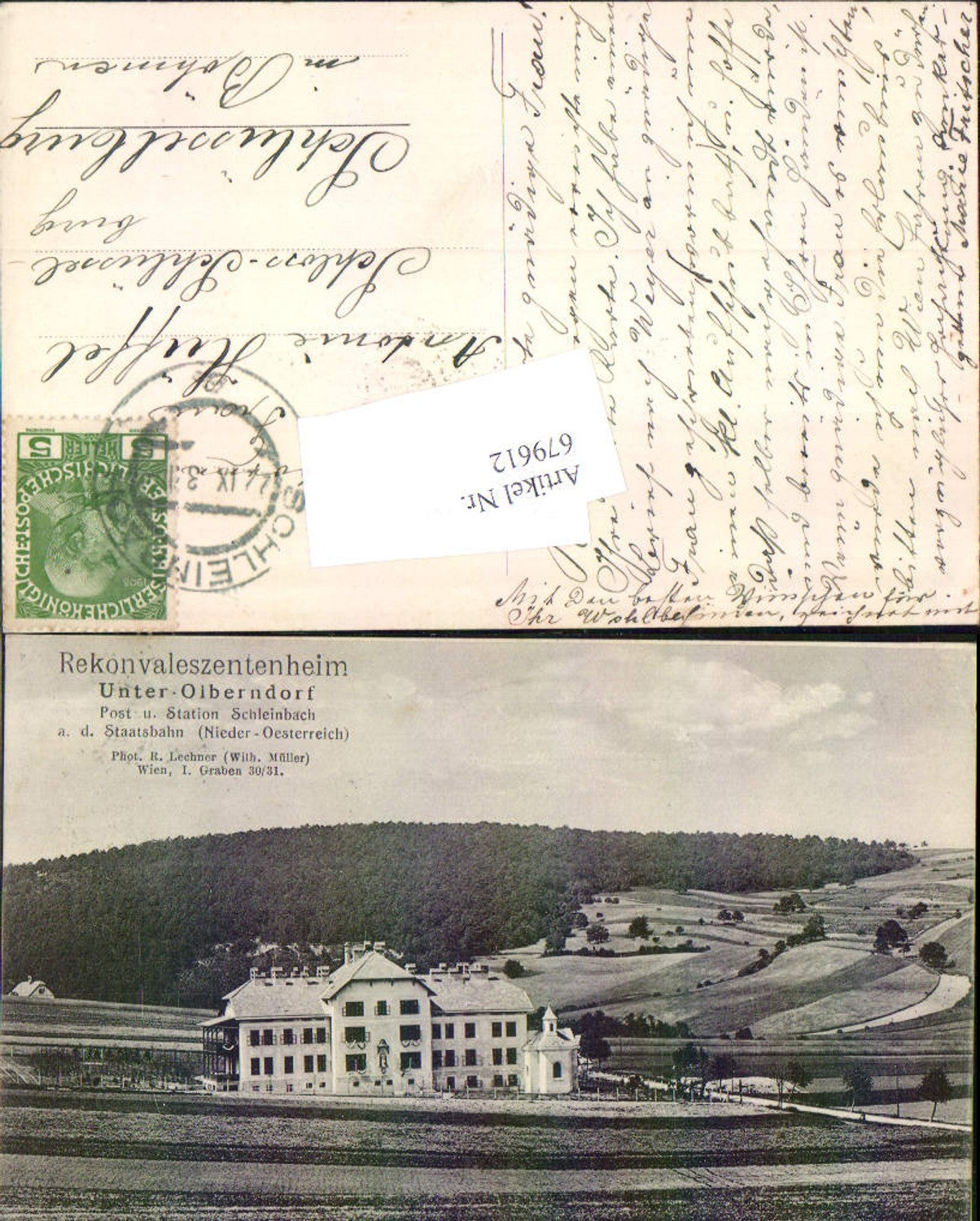 679612 Unter-Olberndorf Schleinbach ad Staatsbahn Bez. Mistelbach