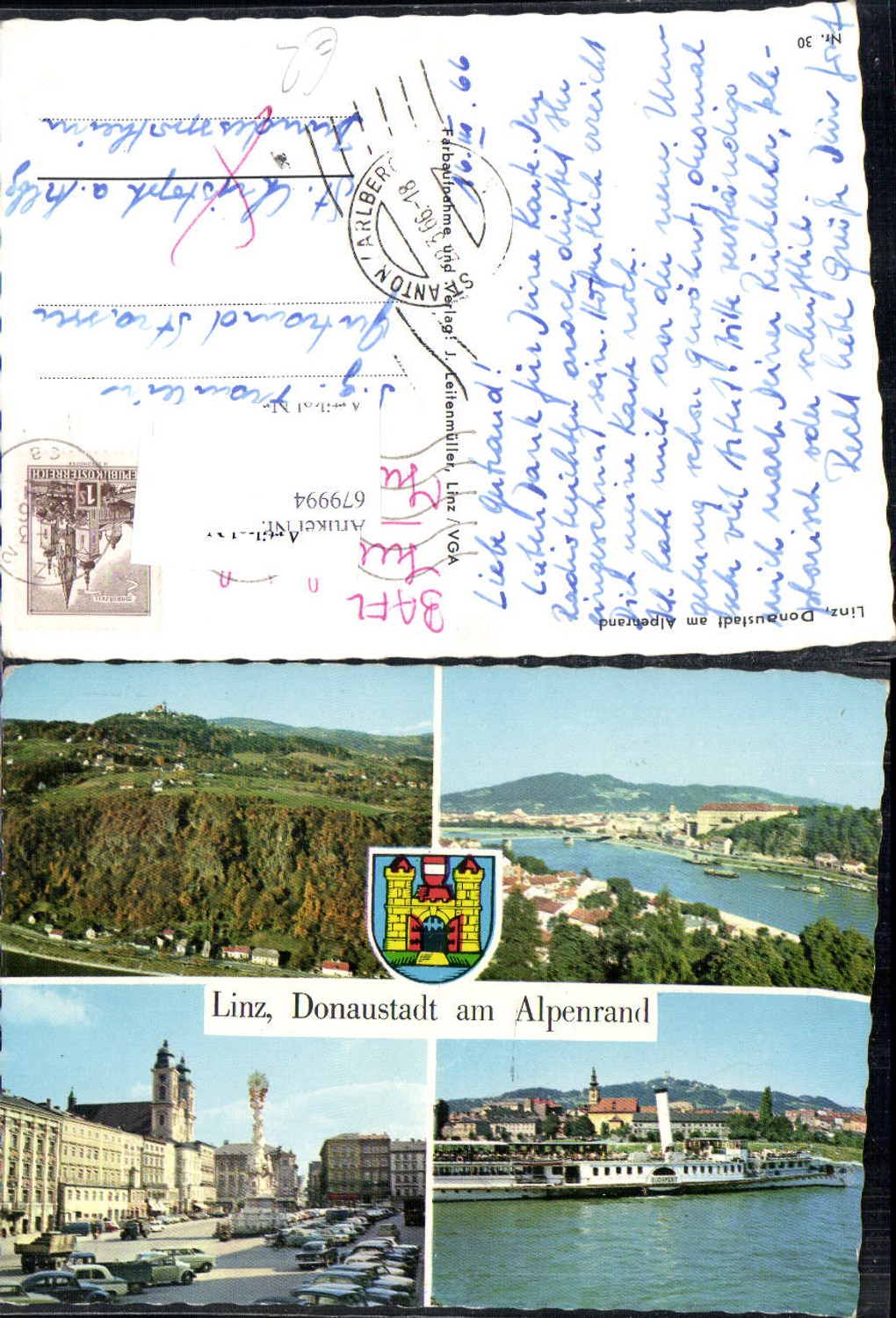 679994 Linz on the Danube Steamer Ship