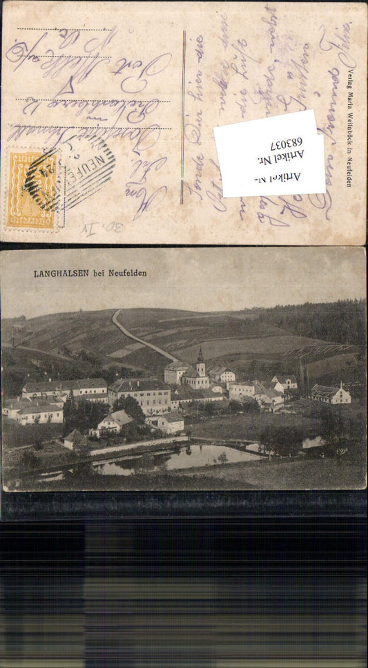 683037 rare postcard Langhalsen near Neufelden in the Mühlviertel region of Rohrbach