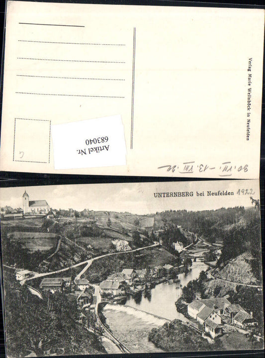683040 rare postcard Unternberg near Neufelden in the Mühlviertel region, Rohrbach