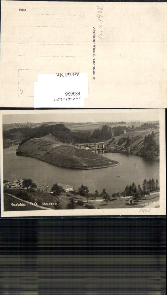 683636 rare postcard Neufelden im Mühlkreis reservoir Mühlviertel Rohrbach