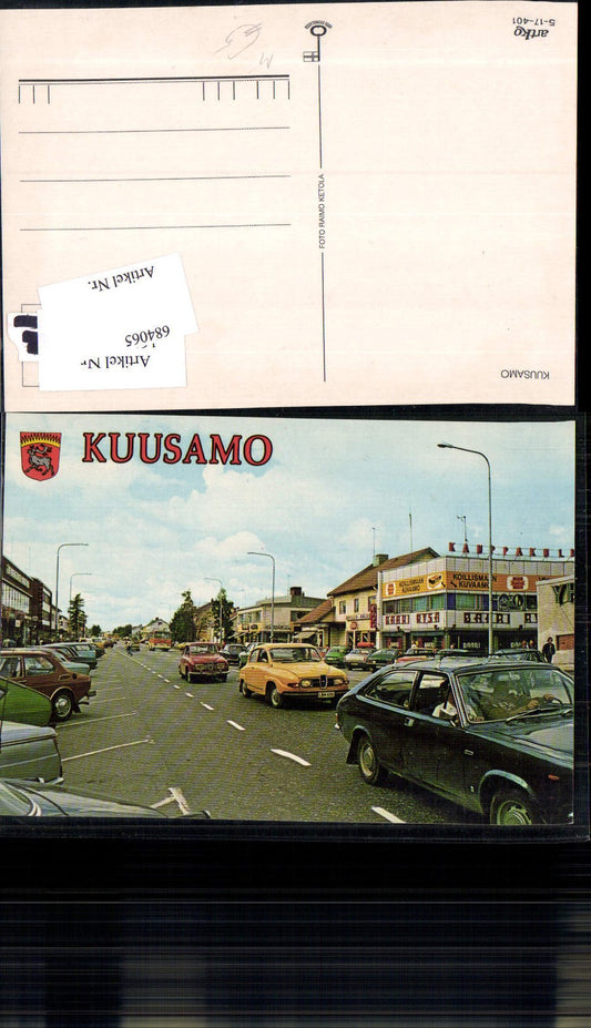 684065 Kuusamo, Finland, street view, vintage car