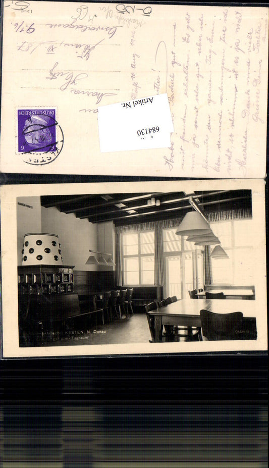 684130 Box day room with stove tiled stove
