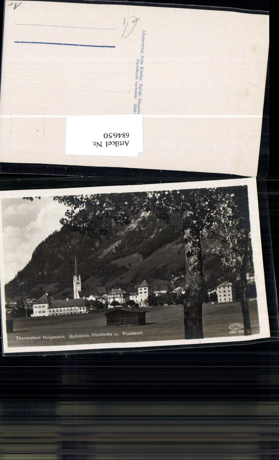 684650 Hofgastein Post Office Parish Hall Parish Church