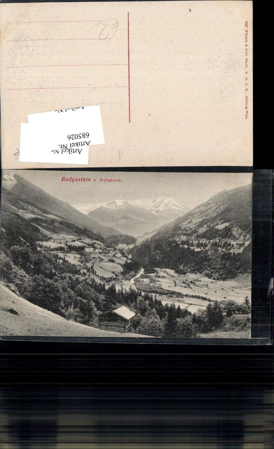 685026 Bad Gastein Badgastein v. Ardacker pub Würthle &amp; Sohn 1897