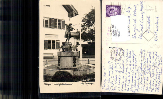 686077 St. Gilgen am Arbersee, Mozartbrunnen fountain, Gastberger pub, 11