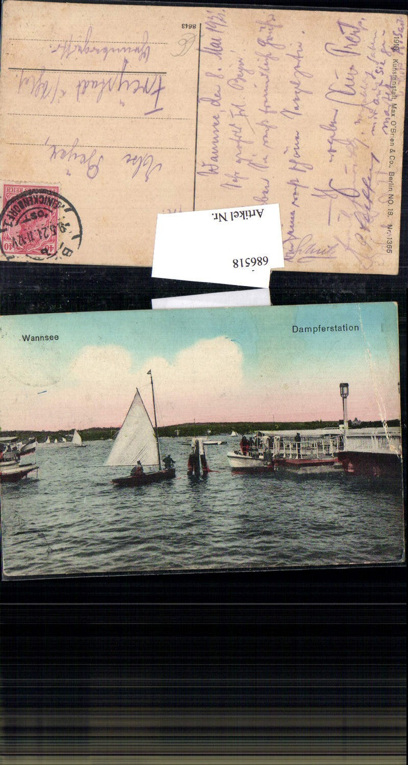 686518 Wannsee Berlin Sailing boat steamer station