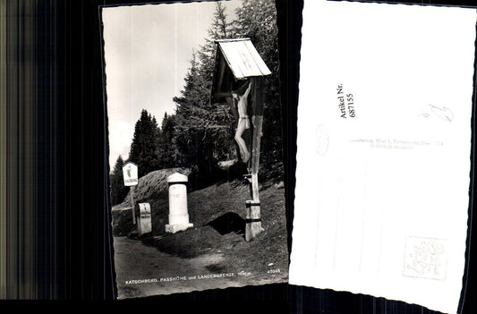 687155 Katschberg Pass, state border, border, cross, wayside cross, Lungau, Tamsweg