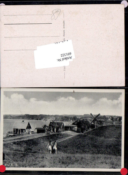 691322 Fra Strib Windmill Women Denmark Castle Motte Castle Hill