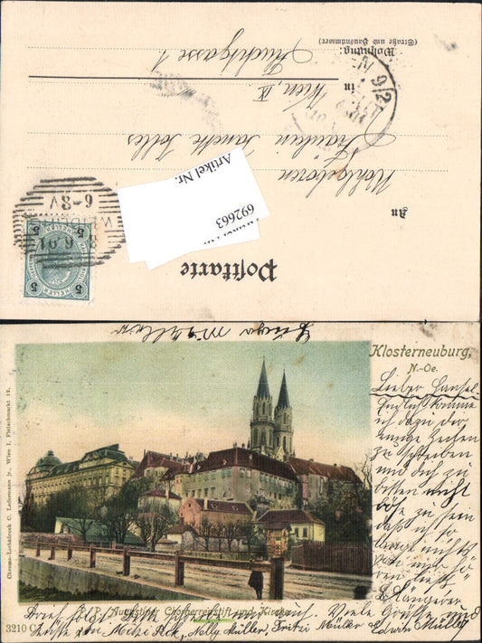 692663 rare postcard Klosterneuburg chromo-photogravure, Ledermann 3210 C