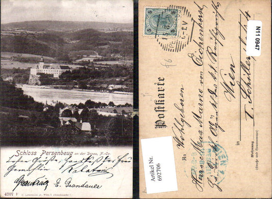692706 Persenbeug on the Danube Ybbs around 1905 pub Ledermann 4707 F