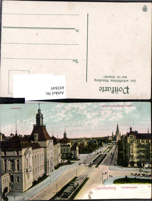 692849 Berlin Charlottenburg Hardenbergstrasse Tram