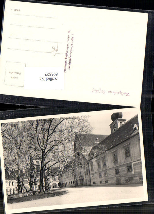 693527 Photo postcard Heiligenkreuz Abbey Courtyard pub Hermann Brühlmeyer 