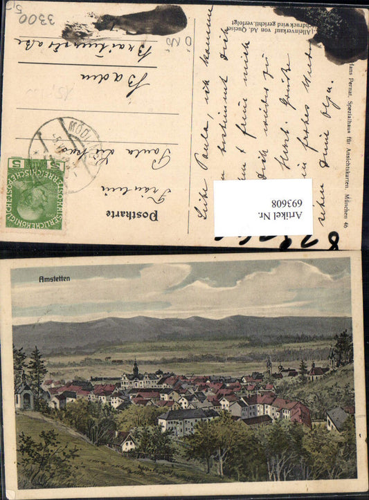 693608 rare artists AK Amstetten pub Hans Pernat Munich 