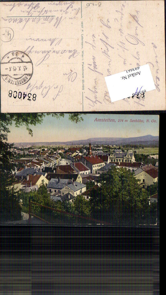 693661 Amstetten 1915 Field Post Office Memenhausen Aichen Günzburg 