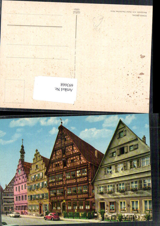693668 Dinkelsbühl Market Square Hotel Deutsches Haus VW Beetle