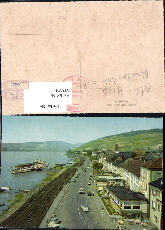 693674 Rüdesheim am Rhein, Rheinstraße, steamer 