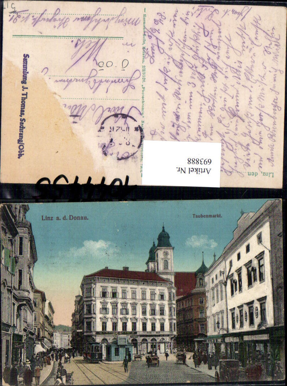 693888 Linz on the Danube, Taubenmarkt tram stop, J. Thomas Sachrang