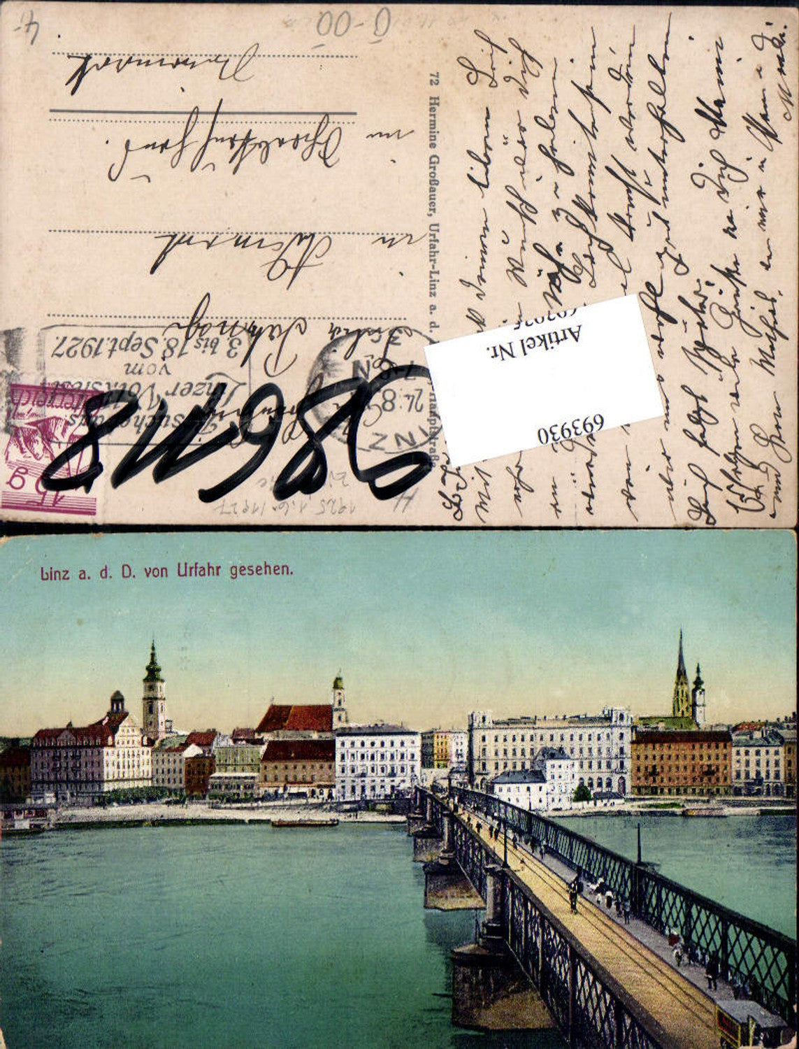 693930 Linz on the Danube Urfahr Bridge