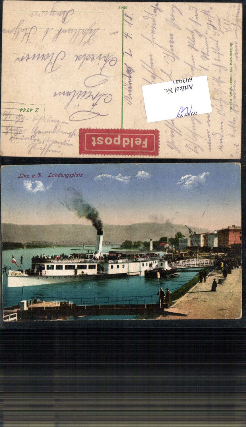 693941 Linz on the Danube Steamer Landing Place