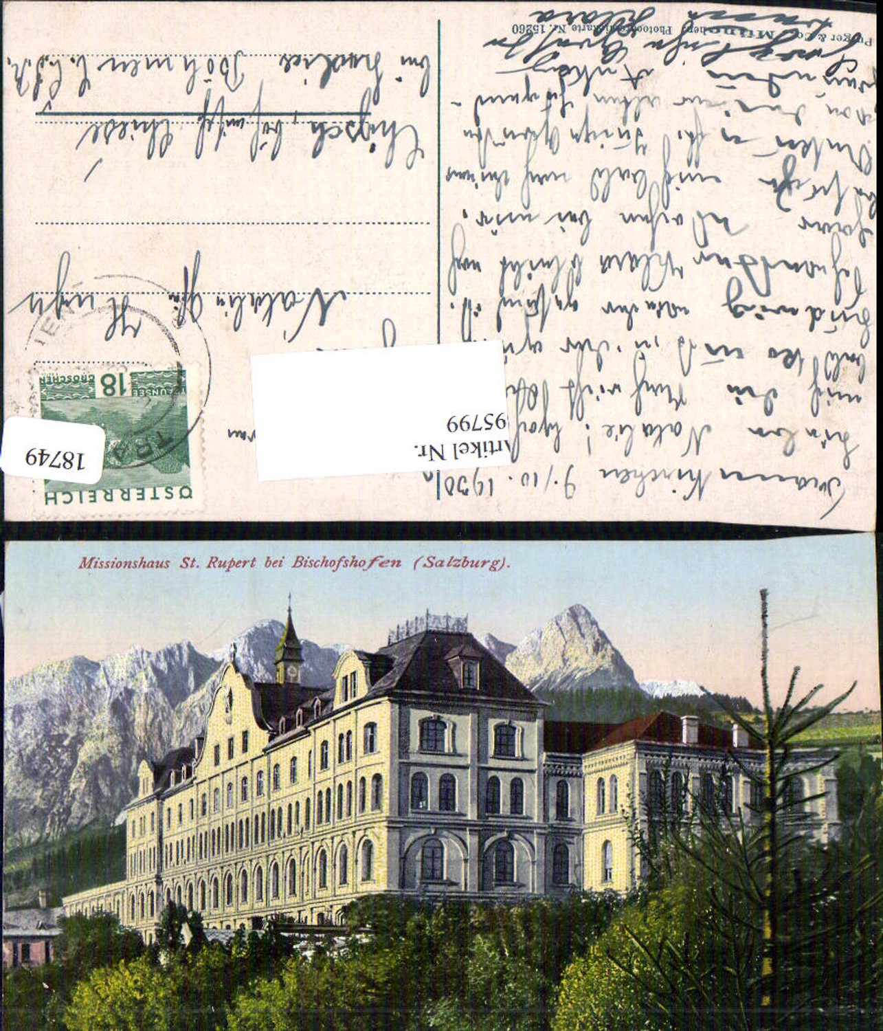 695799 Bischofshofen Missionshaus St. Rupert gel Böhmisch Chiese Hradice Böhmen