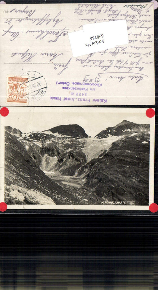 698786 Photo postcard Pfandlscharte Heiligenblut, postmarked Forchheim