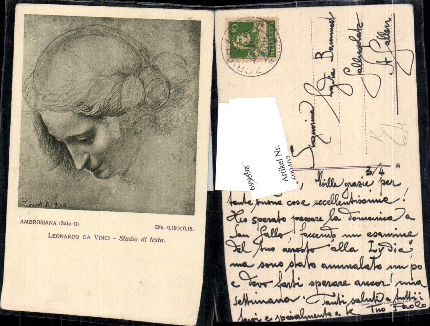 699403 Künstler AK Leonardo da Vinci Ambrosiana