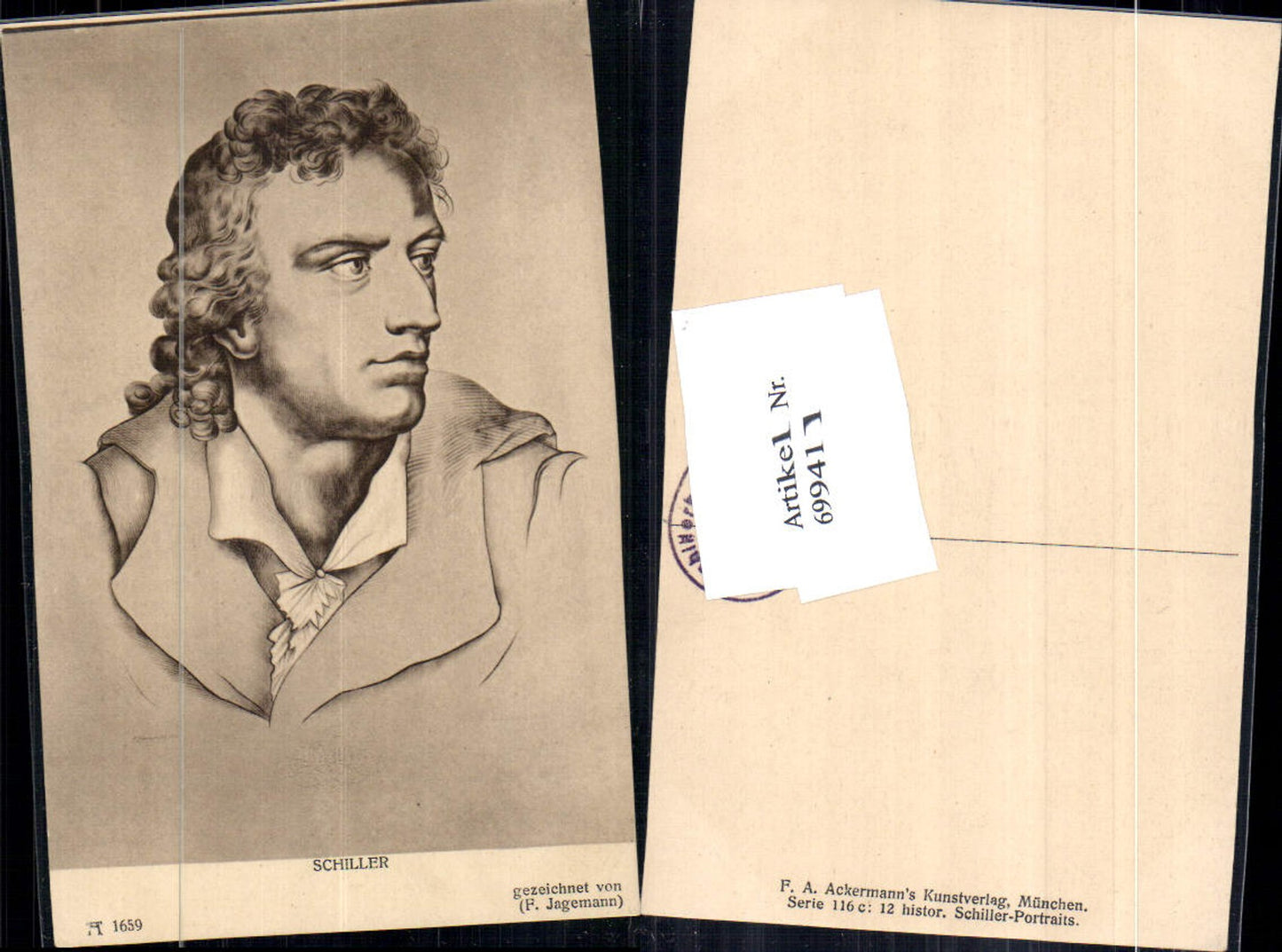 699411 Künstler AK F. Jagemann Friedrich Schiller pub Ackermann 1659