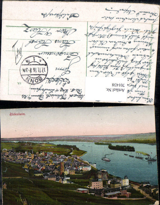 701438 Rüdesheim am Rhein Field Post Office Reserve Hospital Rüdesheim near Oker Harz 