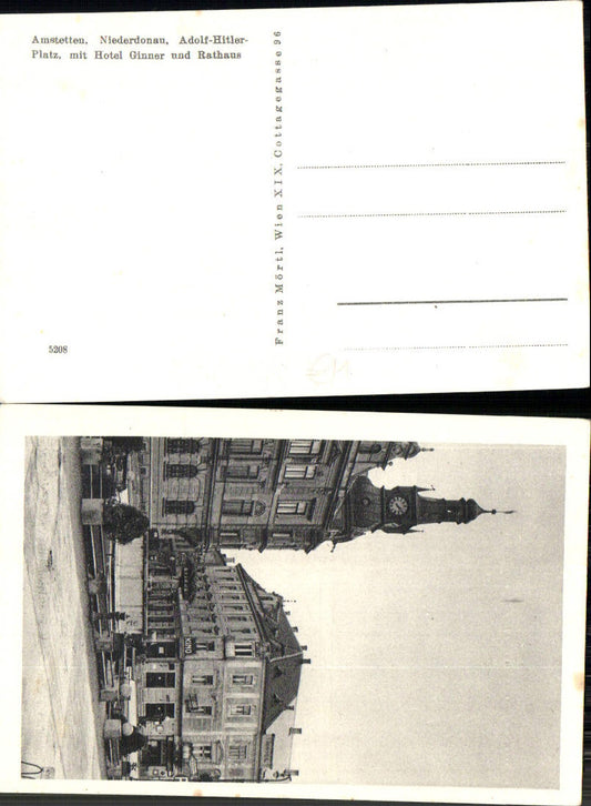 701502 Amstetten 1940 Main Square Town Hall 