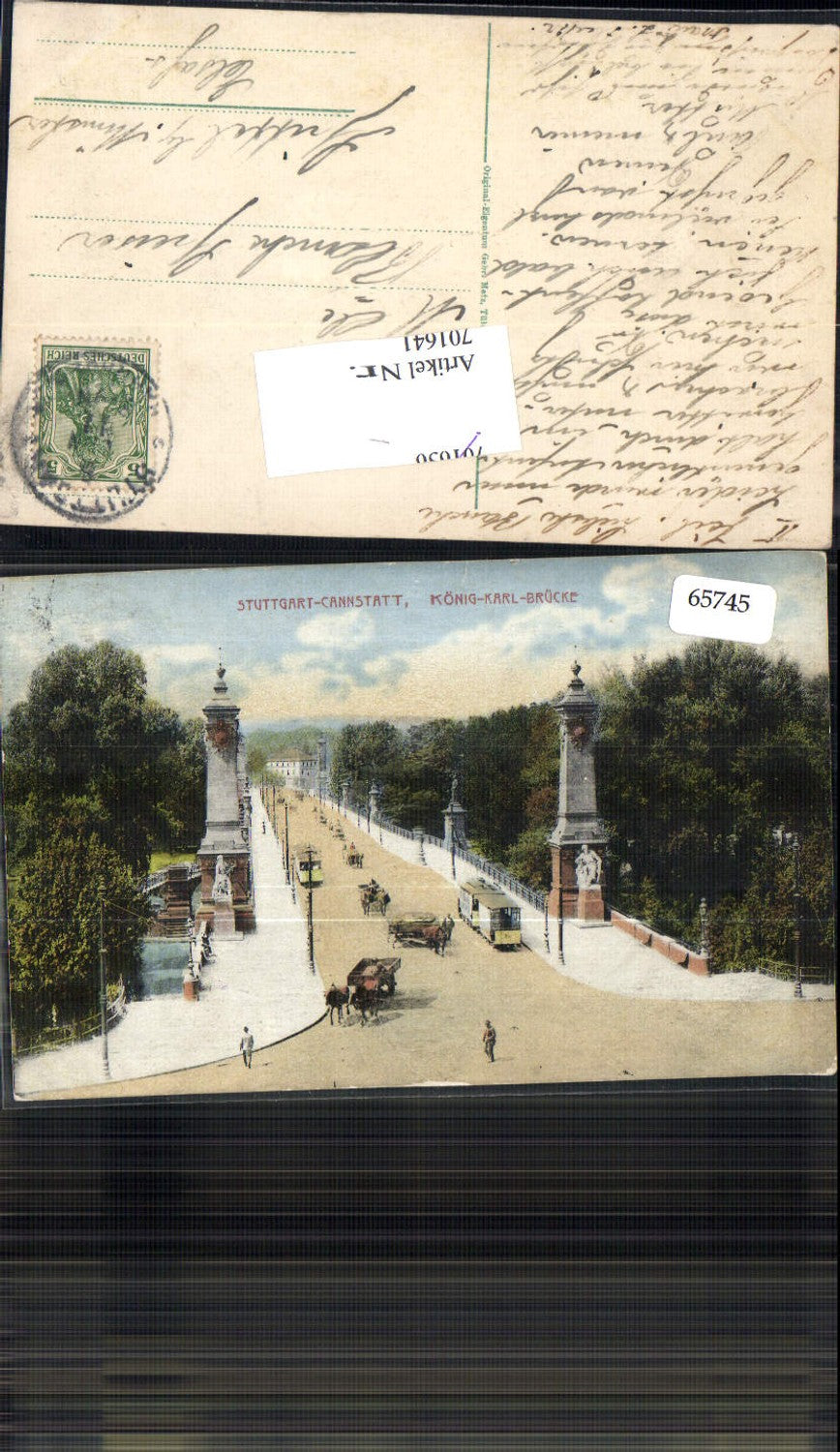 701641 Stuttgart Cannstatt König Karl Bridge Tramway