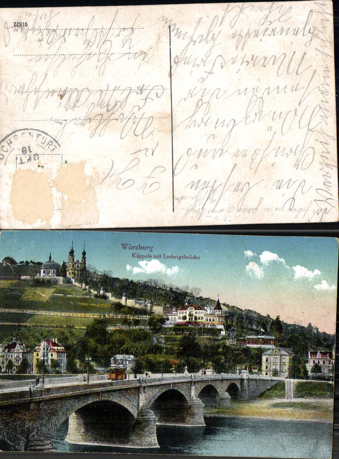 702905 Würzburg Käppele Brücke gel Eichelsee