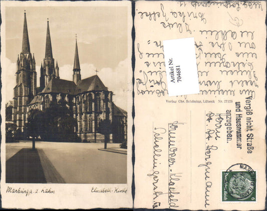 704681 Photo AK Marburg an der Lahn Elisabeth Church 