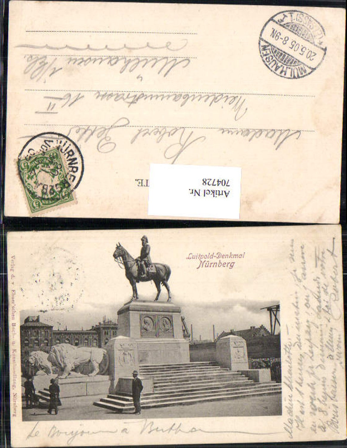 704728 Nürnberg Luitpold Denkmal 1900