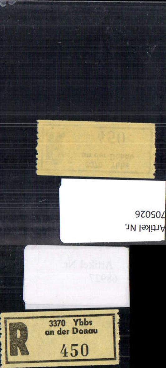 705026 Registration slip Reko slip R-slip Ybbs an der Donau