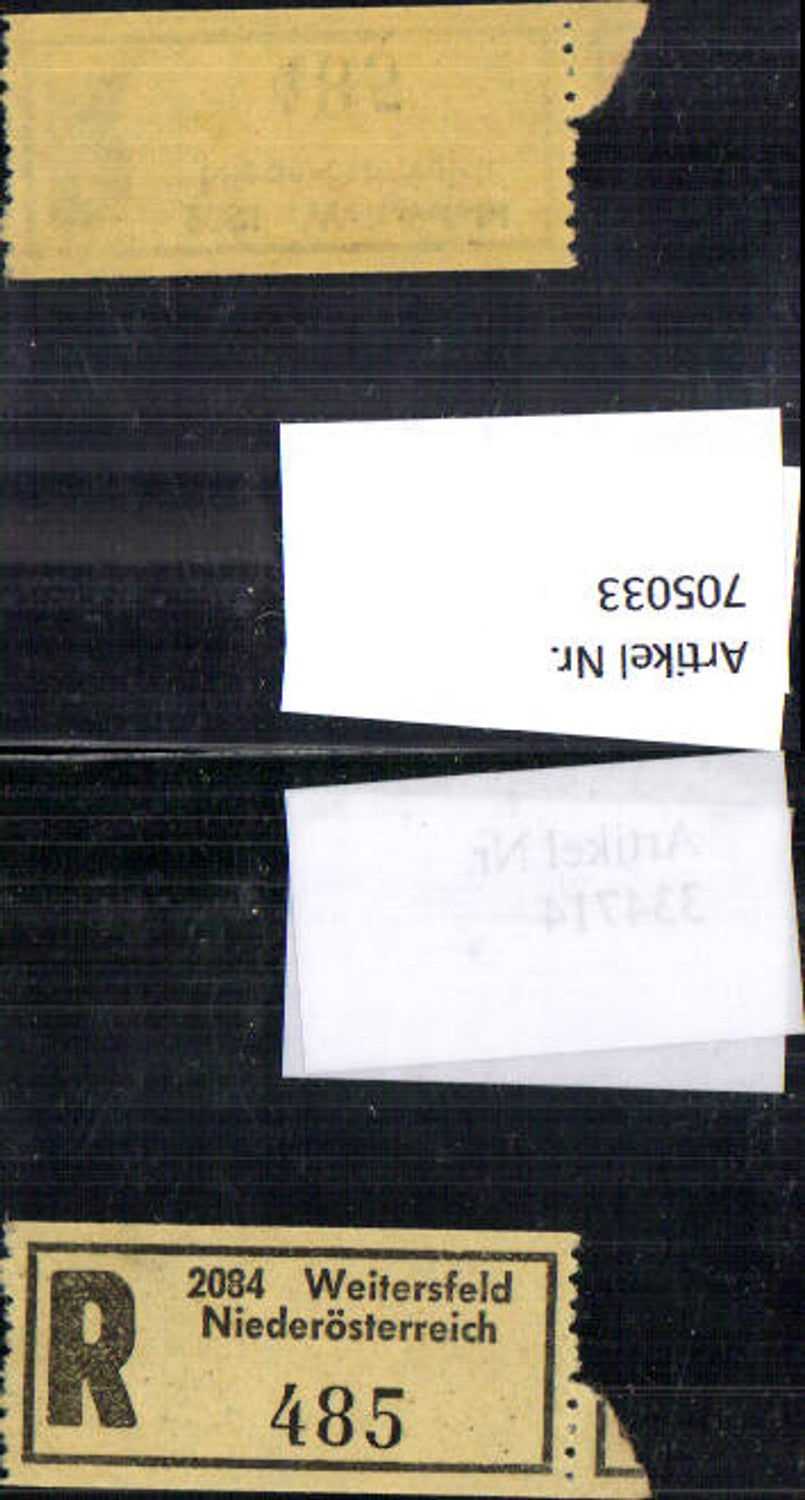 705033 Registration slip Reko slip R-slip Weitersfeld Lower Austria