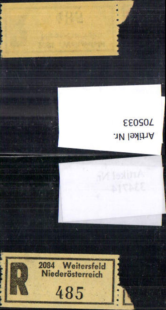 705033 Registration slip Reko slip R-slip Weitersfeld Lower Austria