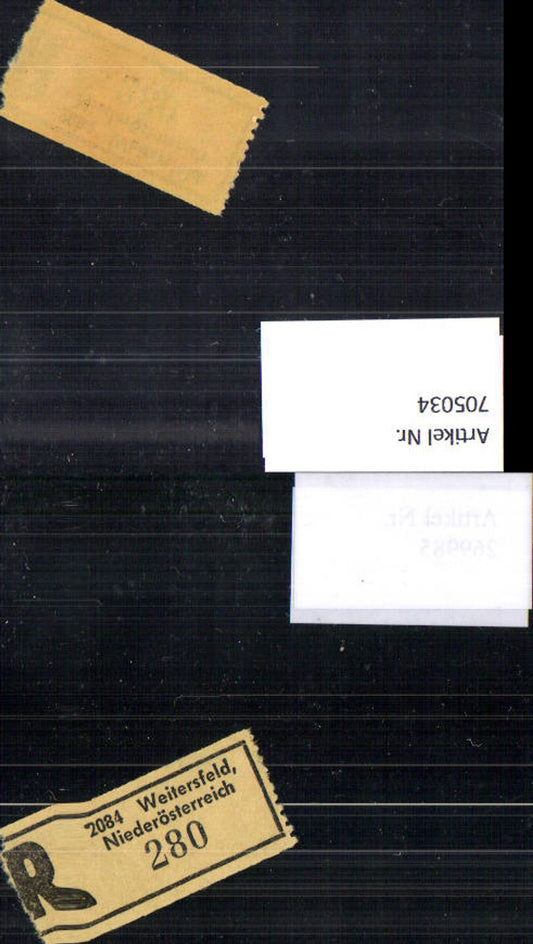 705034 Registration slip Reko slip R-slip Weitersfeld Lower Austria
