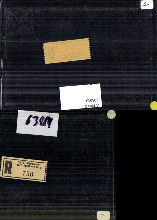 705043 Registration slip Reko slip R-slip Harmannsdorf Manhartsberg