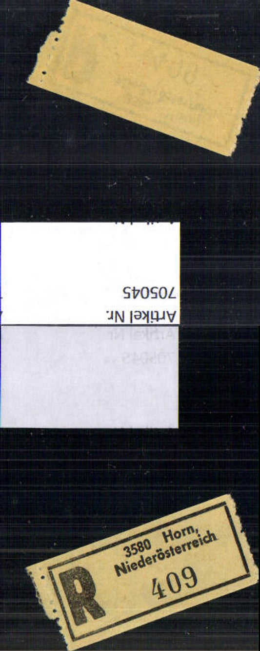 705045 Registration slip, Reko slip, R slip, Horn, Lower Austria