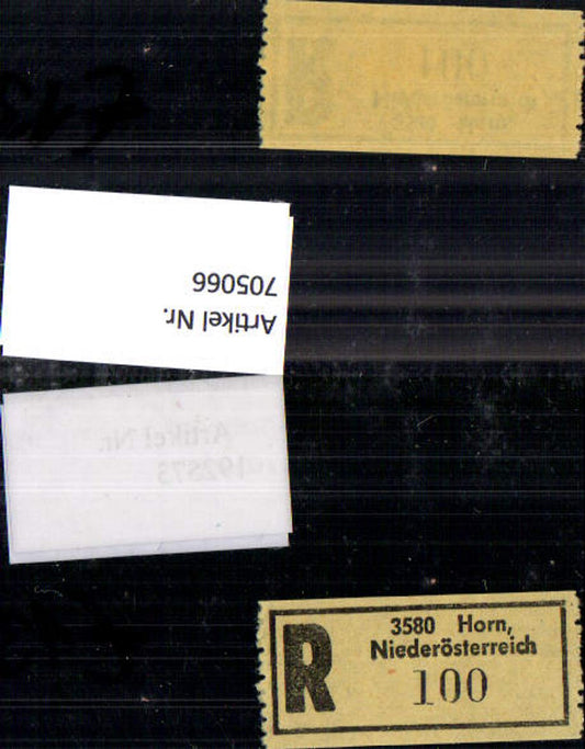 705066 Registration slip, Reko slip, R slip, Horn, Lower Austria