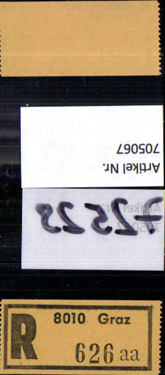 705067 Registration slip Reko slip R-slip Graz