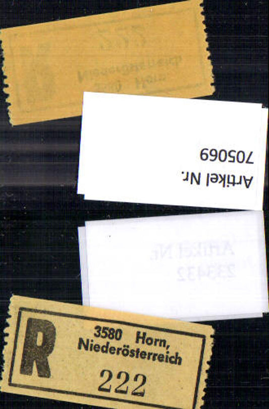 705069 Registration slip, Reko slip, R slip, Horn, Lower Austria