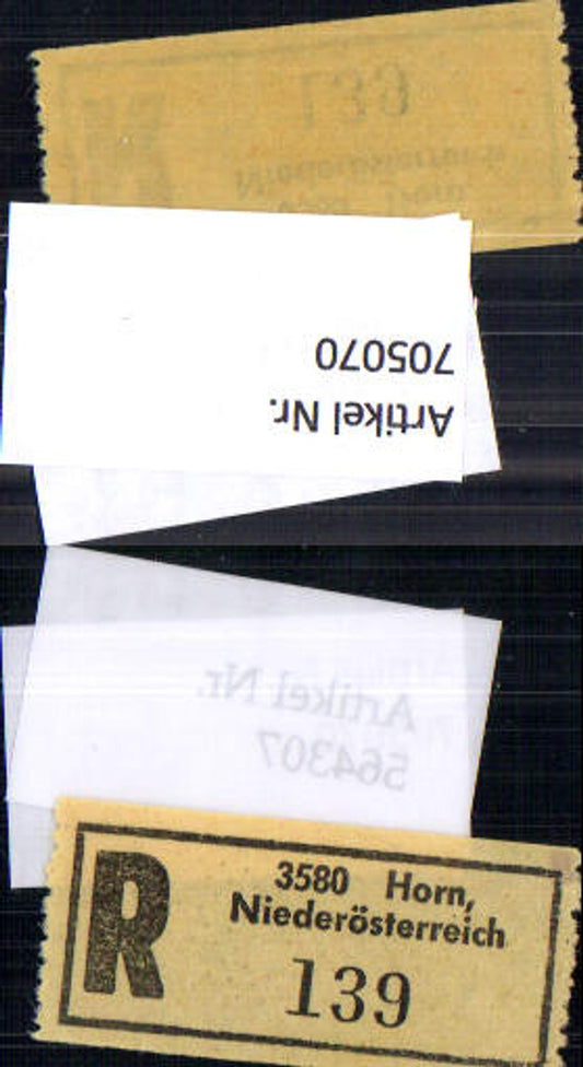 705070 Registration slip, Reko slip, R slip, Horn, Lower Austria