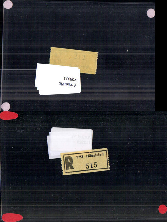 705071 Registration slip Reko slip R-slip Hötzeldorf