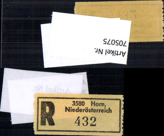 705075 Registration slip, Reko slip, R slip, Horn, Lower Austria